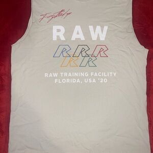 RAW Men's Cream Sleeveless Shirt